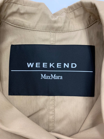 ウィークエンドマックスマーラ 522101276 ジレ 40 ベージュ トレンチ ロング ベスト ベルト付き ITB771R8FH68