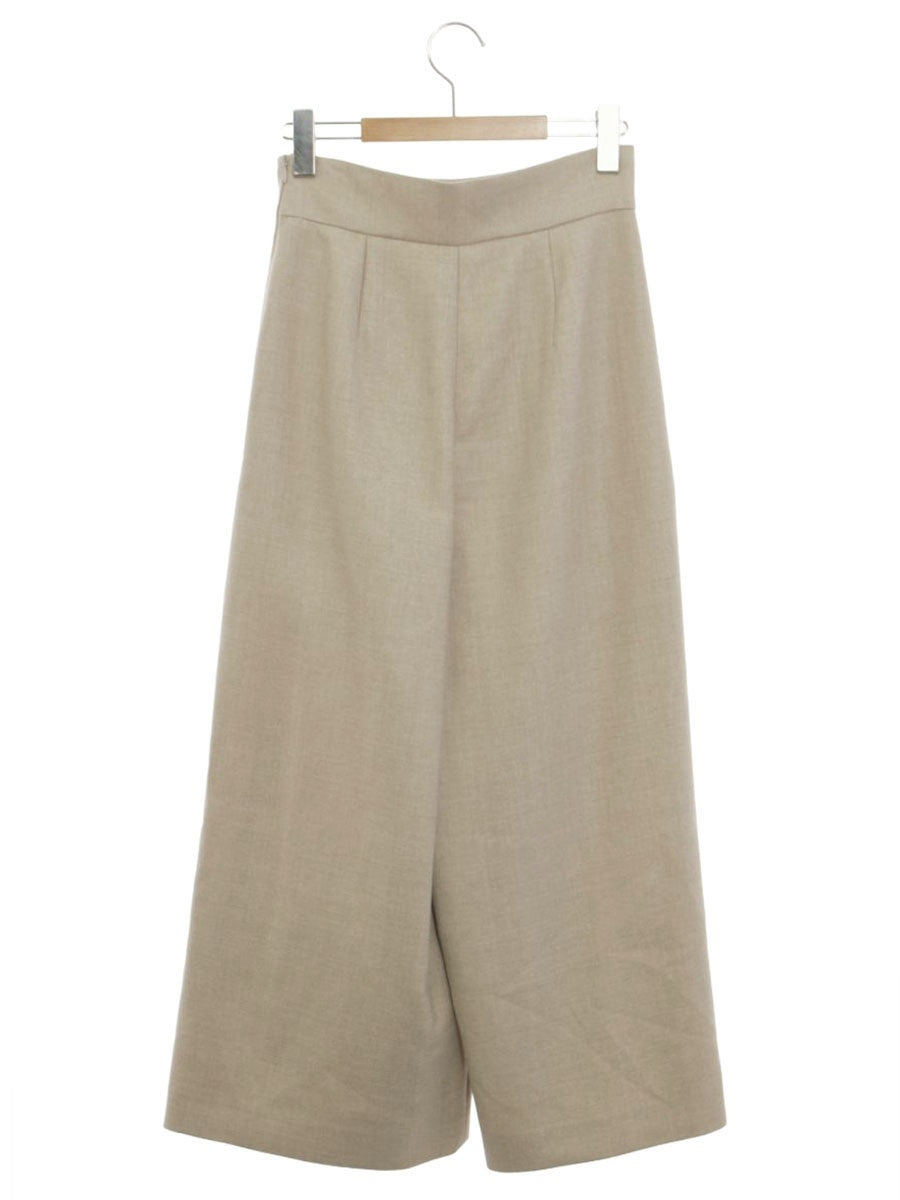フォクシーブティック 39913 パンツ 38 ベージュ ワイド ウール ITT43A1GJHSQ