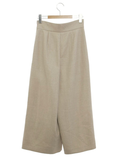 フォクシーブティック 39913 パンツ 38 ベージュ ワイド ウール ITT43A1GJHSQ