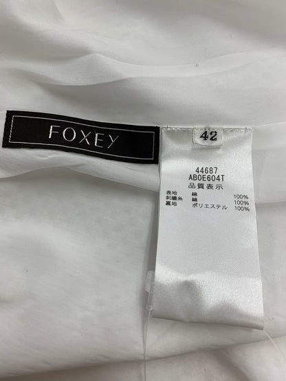 フォクシーブティック Bergamote Top 44687 ブラウス 42 ホワイト シャツ ITUOOPF3UOPY 【SALE】