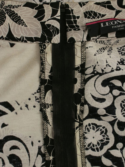 レオナールファッション 0339127 カットソー LL ブラック/ホワイト フラワープリント 半袖 ITMZWOBJTH45 【SALE】