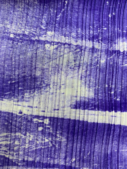 プリーツプリーズイッセイミヤケ PP31-JH925  ワンピース 3 パープル 波柄 プリーツ ITDE2WRZL1J0