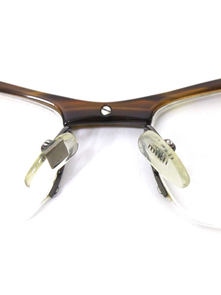 アランミクリ A0635 メガネ ブラウン セルフレーム ハーフリム（ナイロール）スクエア ITNKTSDI7HH0 【SALE】
