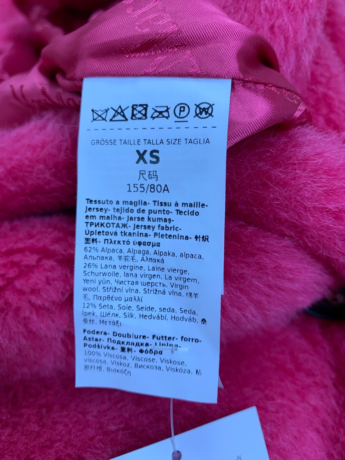 マックスマーラ TEDGIRL 23101601 テディベアアイコンコート XS ラズベリー IT2EI76FEQZ4