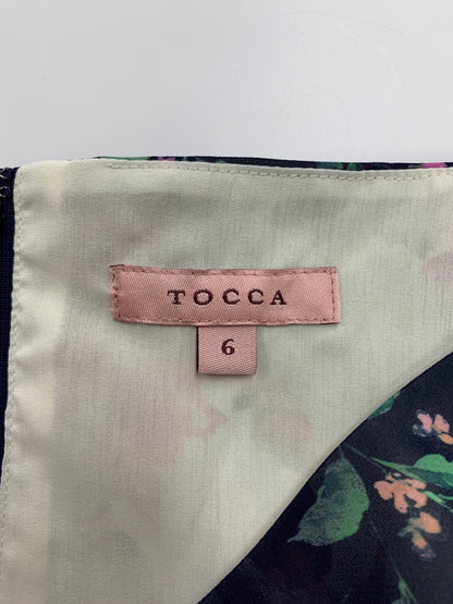 トッカ WATERCOLOR HARMONY ウォーターカラー ハーモニー OPTONX0420 ワンピース 6 ネイビー フラワープリント ITDFAPYBXYWC