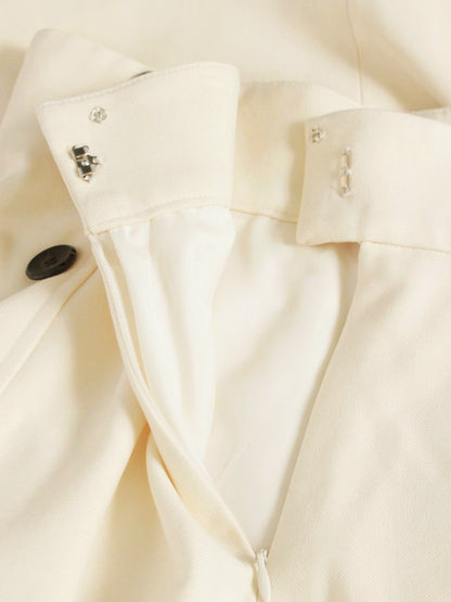 エムズグレイシー 217607 スカート 40 アイボリー フロントボタン Aライン ITLSCSP2OQ9J