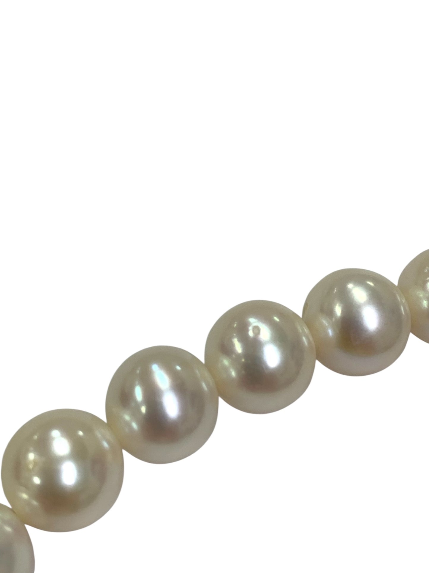 ダブルエスピー 淡水真珠 ロングネックレス ホワイト 7.5-12.5mm 62cm シルバー IT667E8XC1WO
