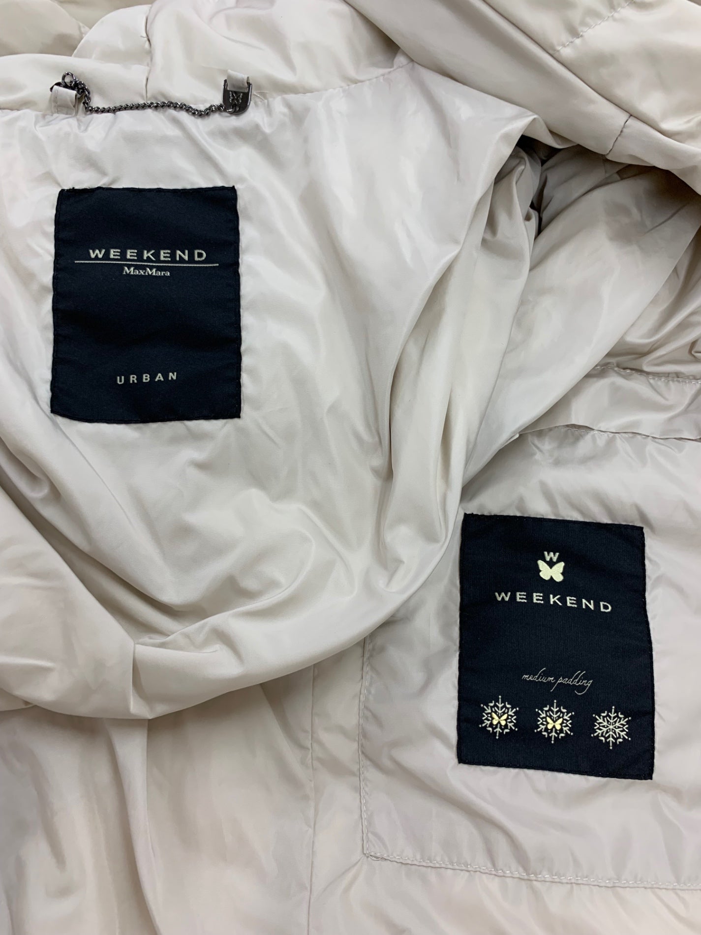 ウィークエンドマックスマーラ 54860143 ダウンジャケット 50 ベージュ フード付き ITBBZE0NLIEU