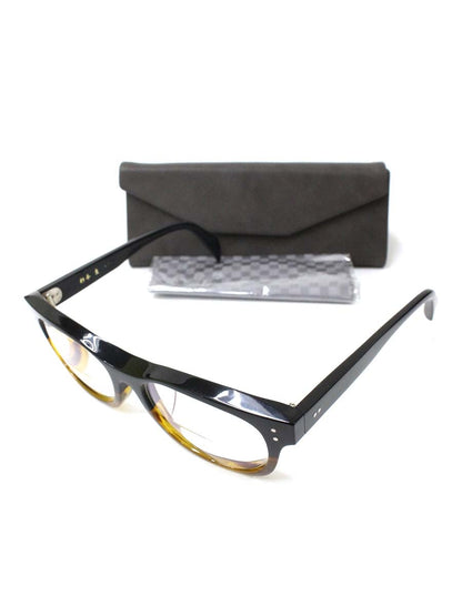 杉本圭(スギモトケイ) KS-22 メガネ ブラック/ブラウン セルフレーム スクエア 太セル ITYIJAKP1TFC