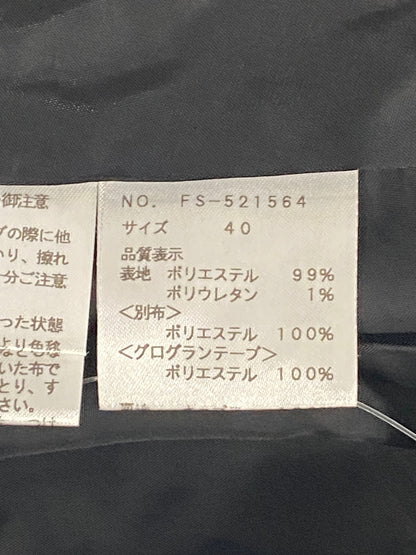 エムズグレイシー 521564 ワンピース 40 ブラック リボン フラワープリント チェック ITGJQ7G23VJ8