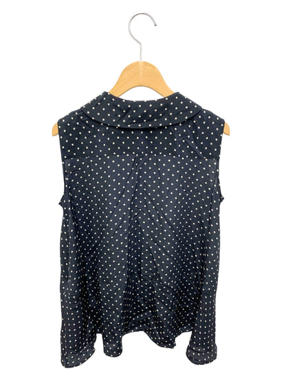 フォクシーブティック ヴェロニク ブラウス 42689 シャツ 38 ネイビー 水玉 ドット ITSBX70U7IRS