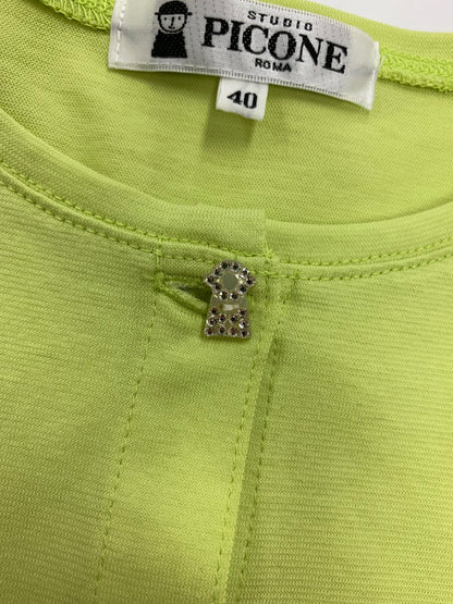 スタジオピッコーネ P959508 アンサンブル 40 ライトグリーン カーディガン カットソー ビジュー ストーン ITQ9PJD315UF
