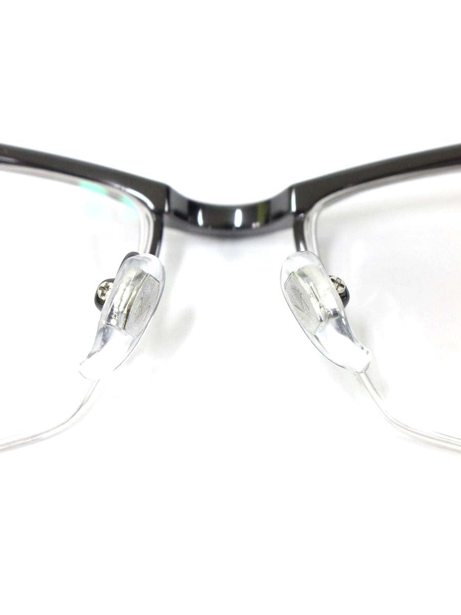 マサキマツシマ MF-1256 メガネ ガンメタル/シルバー/ブラック スクエア ハーフリム メタルフレーム ITRJYR1LN6TQ