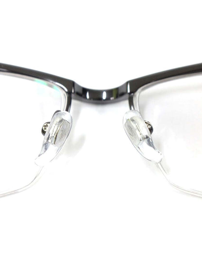 マサキマツシマ MF-1256 メガネ ガンメタル/シルバー/ブラック スクエア ハーフリム メタルフレーム ITRJYR1LN6TQ