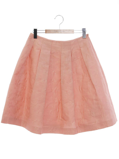 エムズグレイシー 527504 スカート 40 ピンク フラワーモチーフ ラメ フレアー IT76WUD63S00