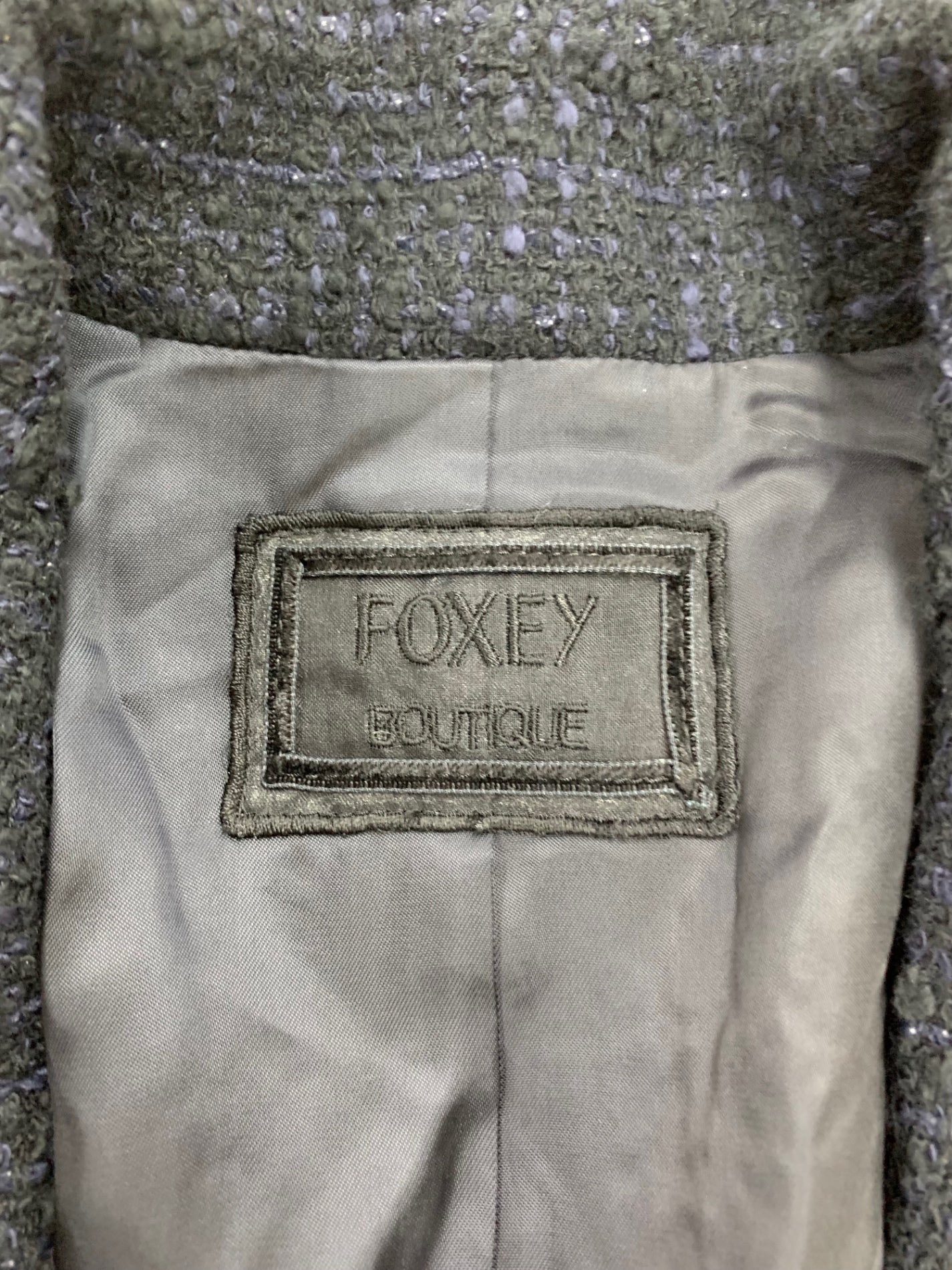 フォクシーブティック ジャケット グレース 37621 38 ネイビー ツイード ITDMDITGXMVA