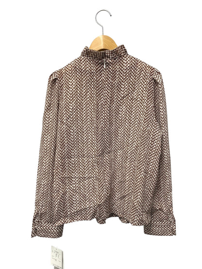 エムズグレイシー 910504 シャツ ブラウス 38 ブラウン ベロアリボン ハイネック IT38SKWAH7YM