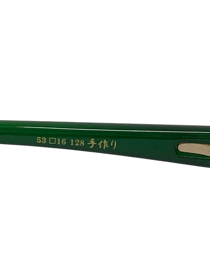 中村勘三郎 KN-2626 C-2 眼鏡 ゴールド/グリーン シープホーン メタルコンビ ハーフリム オーバル IT3CCY3M74P6 【SALE】