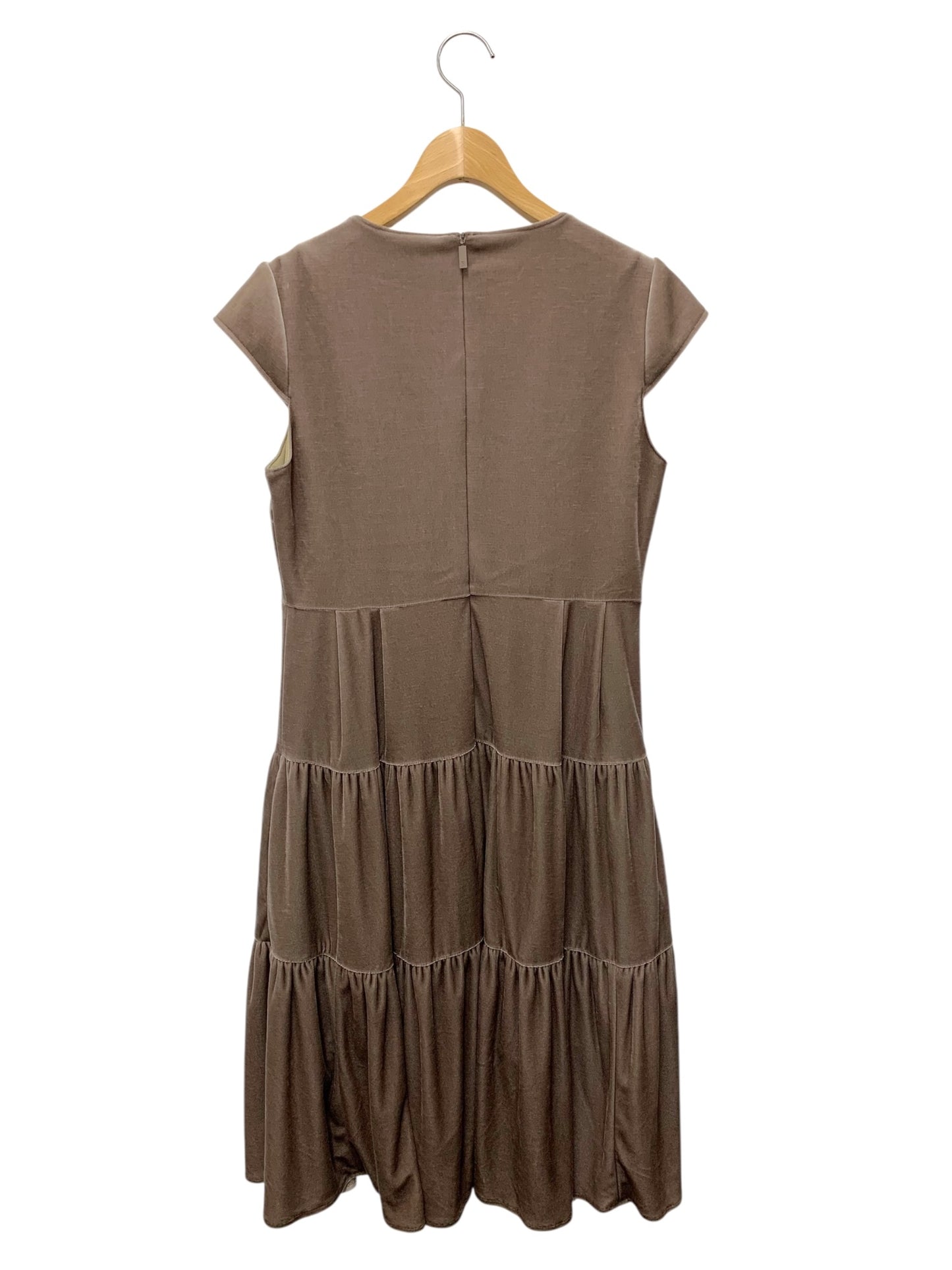 ルネ Velour Dress 5346010 ワンピース 36 ブラウン ベロア ITASWFEKHF6O 【SALE】