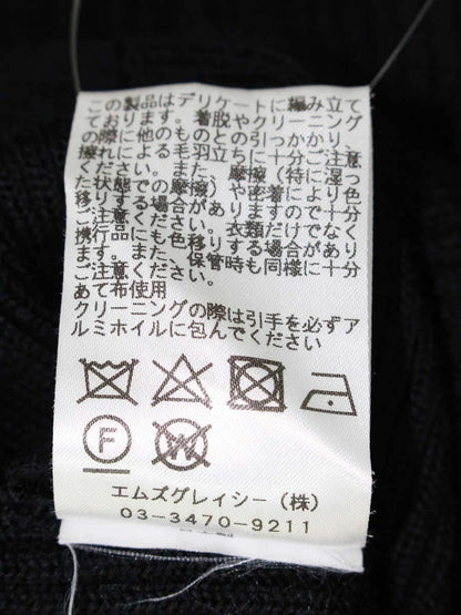 エムズグレイシー 818701 ニット セーター 40 ブラック ケーブル リボン ITP1LRJCOSOV
