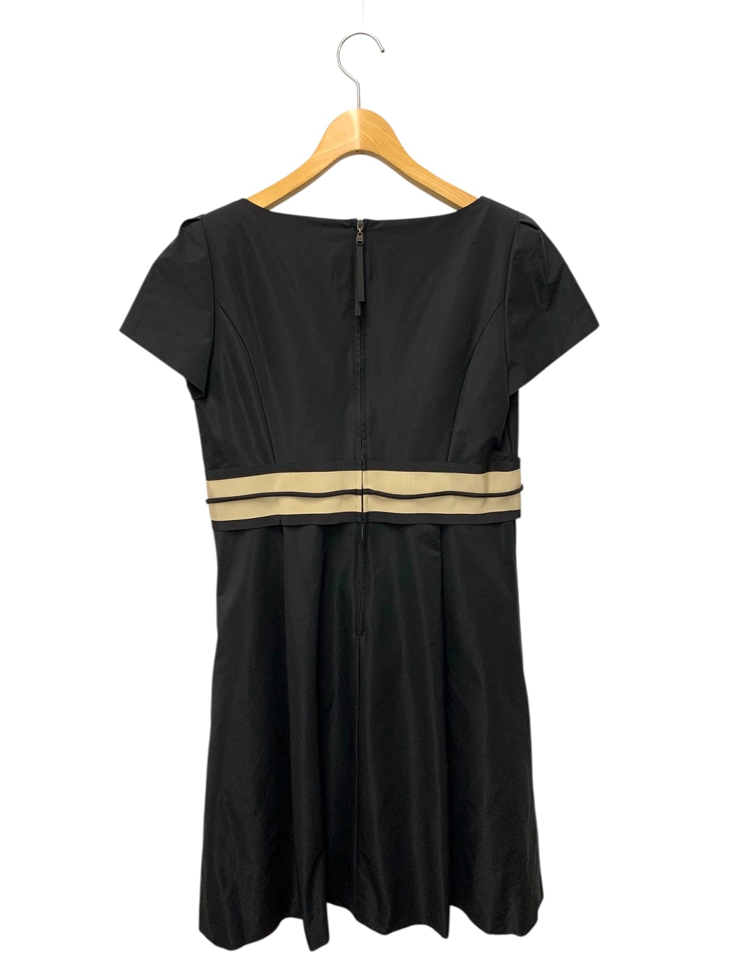 フォクシーニューヨーク ギフトラップドレス 28599 ワンピース 42 ブラック リボン IT6DIH9FLE3Z