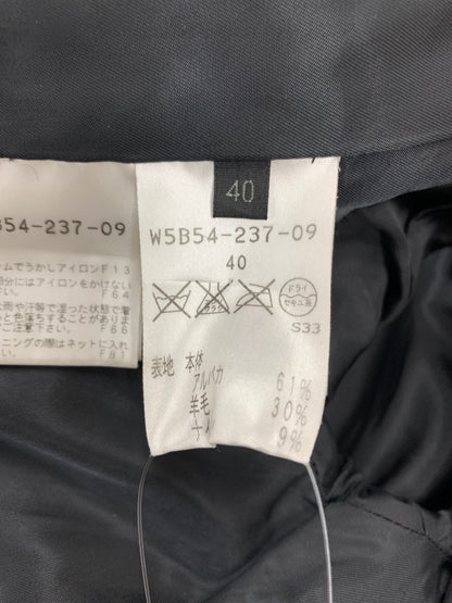 トゥービーシック W5B54-237-09 コート 40 ブラック アルパカ混 フォックファー付 IT0WX3U0O9HW