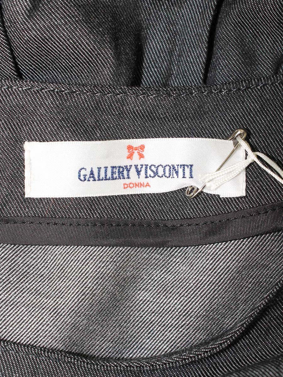 ギャラリービスコンティ 1228067 ワンピース 3 ブラック デニム リボン 花 刺繍 ITX1CD0S0IIO