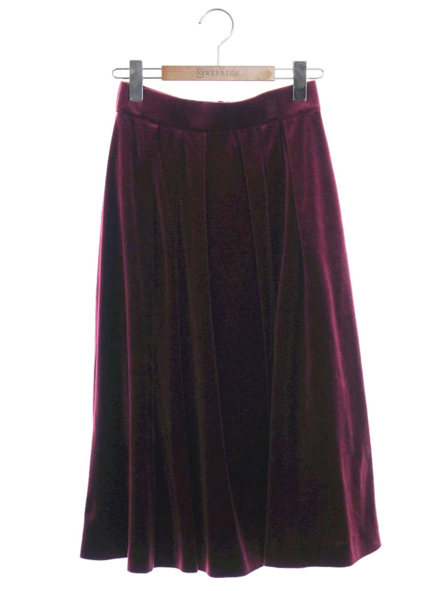 アナイ 101727-11-590-44-360 スカート 36 パープル ベロア ITXPPE8U55IK