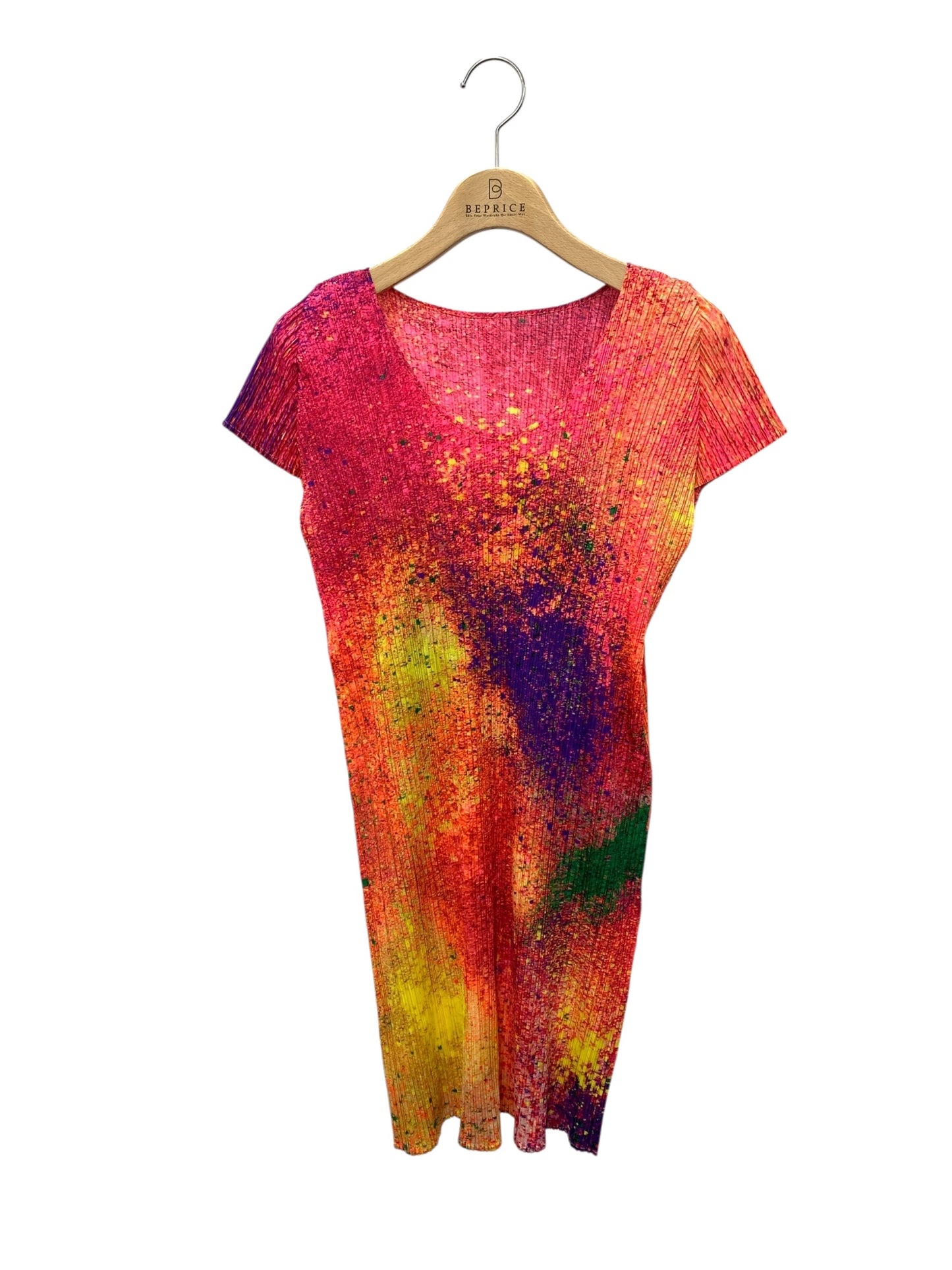 プリーツプリーズイッセイミヤケ PP31-JT767 チュニック 3 オレンジ ITY8XOER311W