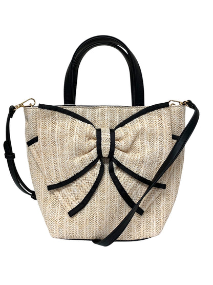 エムズグレイシー 大リボン付き雑材 594131 トートバッグ ベージュ ITK5U0OF7NY8