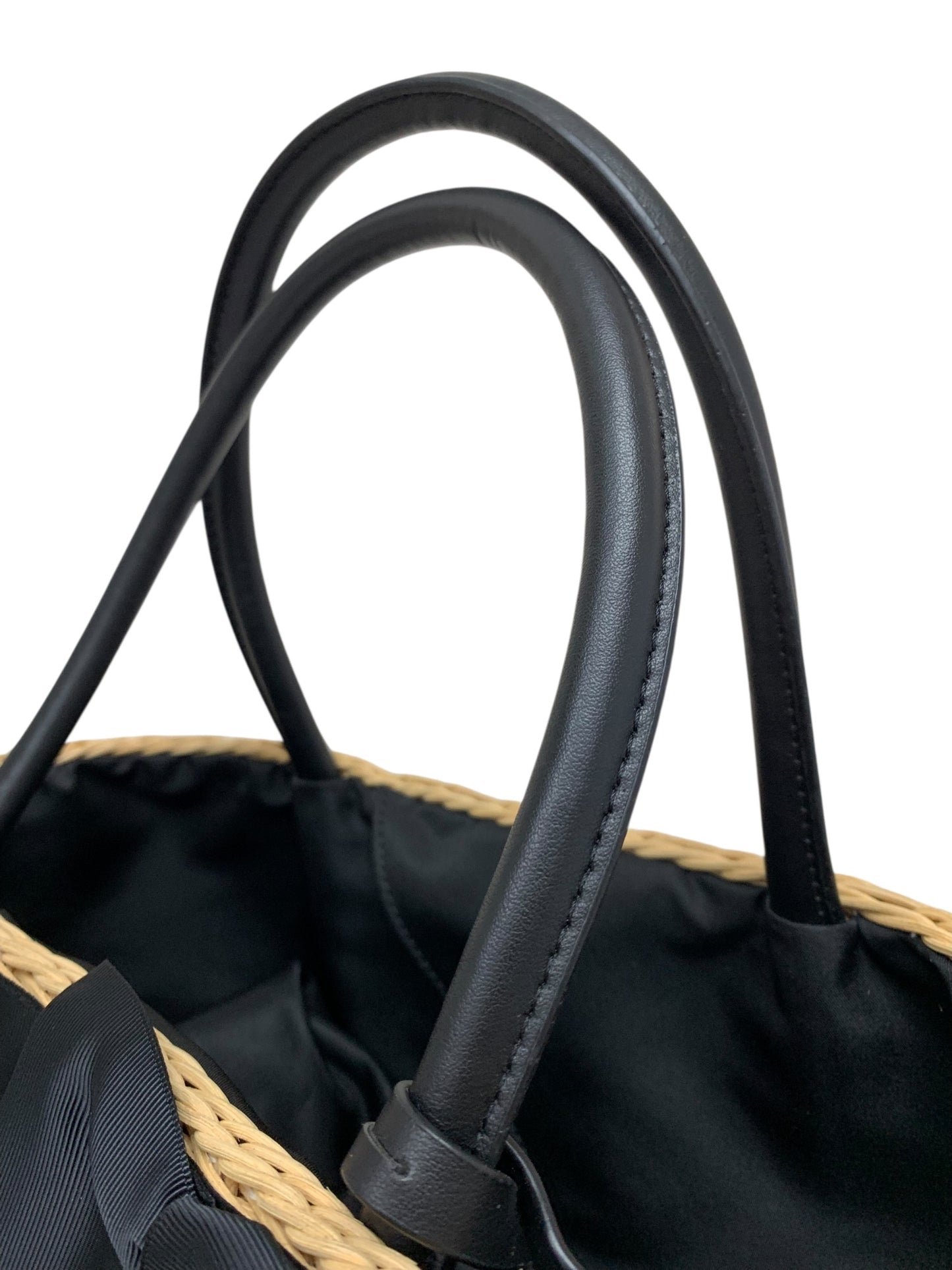 エムズグレイシー Ribboned Basket Bag 994106 ベージュ かごバッグ/バスケット IT1779Y1FU70