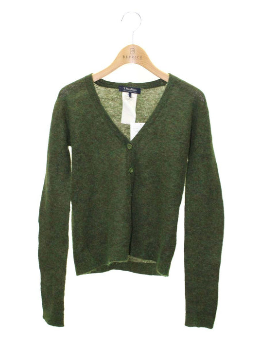 エスマックスマーラ カーディガン S グリーン モヘア ウール ITCG1V70FUFS