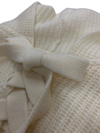 アディアム Danielle Knit Hoodie 43936 ダニエルニットフーディ XS ホワイト レースアップ IT51WZIWJOW1