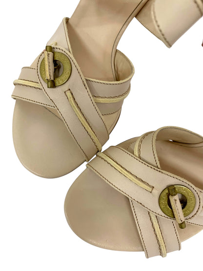 バリー サンダル 37 ベージュ レザー ITZCV7V5ATQS 【SALE】