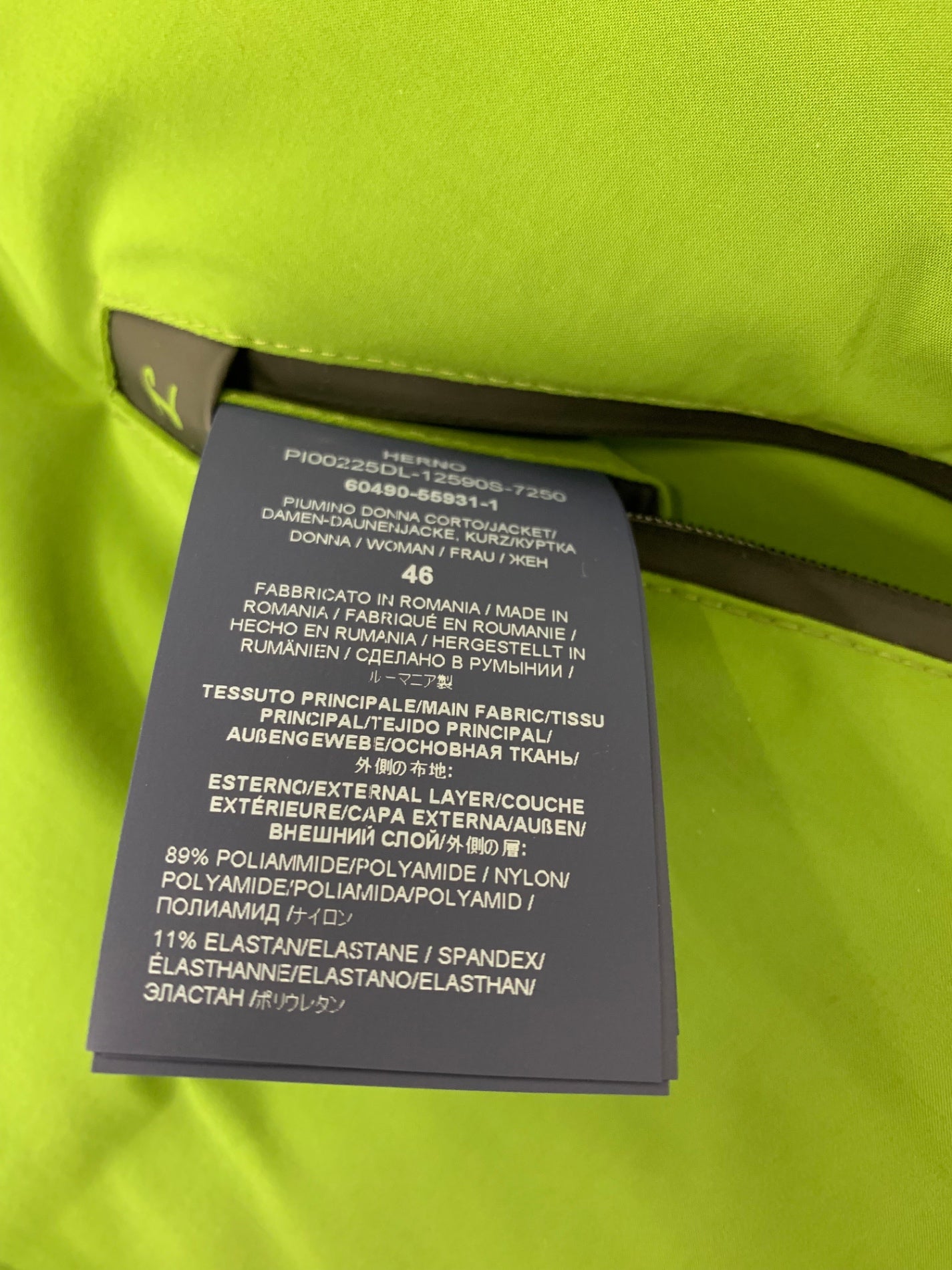 ヘルノ LAMINAR PI00225DL 12590S/D 7250 ダウンジャケット 46 グリーン ゴアテックス ウィンドストッパーコート ITM2RJZ75SO4 【SALE】