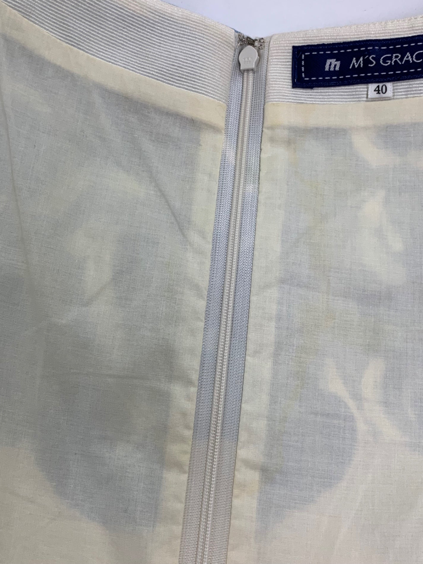 エムズグレイシー 721321 ワンピース 40 ホワイト ローズモチーフ バルーン ITSGM8LLI700