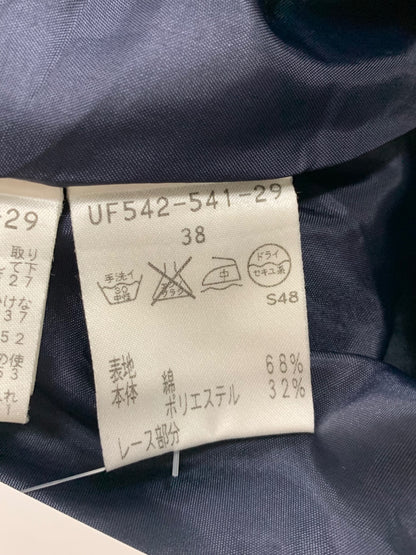 トゥービーシック UF5428-541-29 デニムスカート 38 ネイビー カットワーク 切替 フリンジ IT64DFWV772A 【SALE】