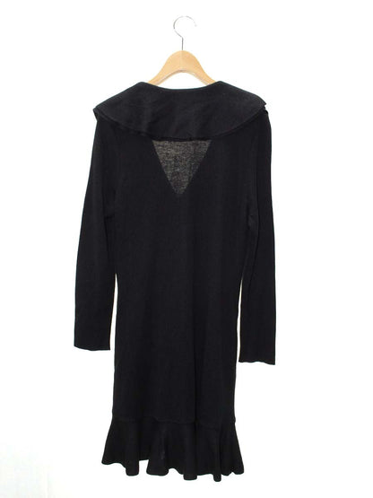 トゥービーシック W5F10-646-09 ロングカーディガン Ⅱ ブラック フリル IT7NBN8FRQH3 【SALE】