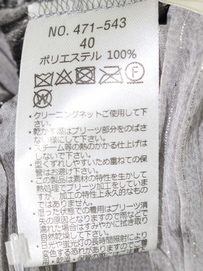 スペッチオ 471-543 シャトルプリーツ ワンピース 40 ブラック/ホワイト/グレー ラメ ITPFL85112LP
