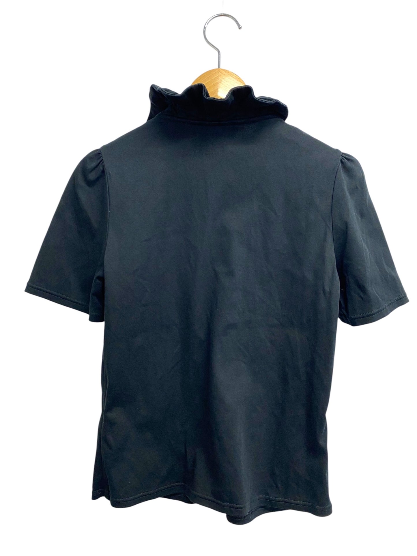 エムズグレイシー 015345 Tシャツ カットソー 38 ブラック フリル ITYEMIB3S7DS