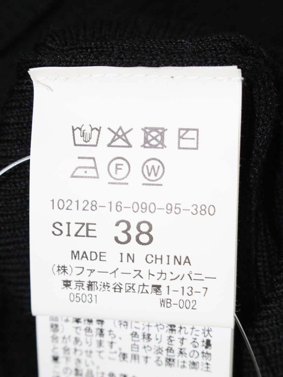 アナイ 102128-16-090-95-380 ニット 38 ブラック ハイゲージ　‘21 ITNNDLSFDPVY