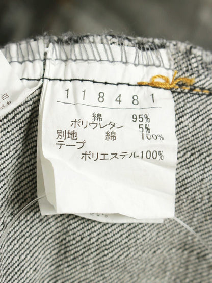 アルベロベロ 118481 デニムパンツ M ブラック ダメージ加工 クロップド ITF2N3GAJQPS