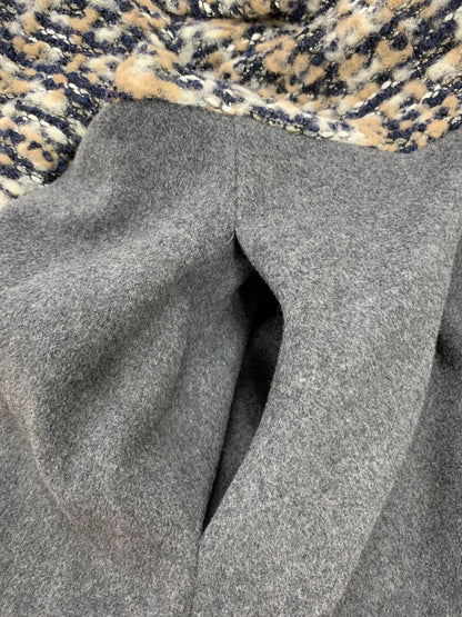 トゥービーシック W5B52-807-08 コート 40 グレー ツイード ハイネック 切替デザイン IT4IZAQ7P2L4 【SALE】