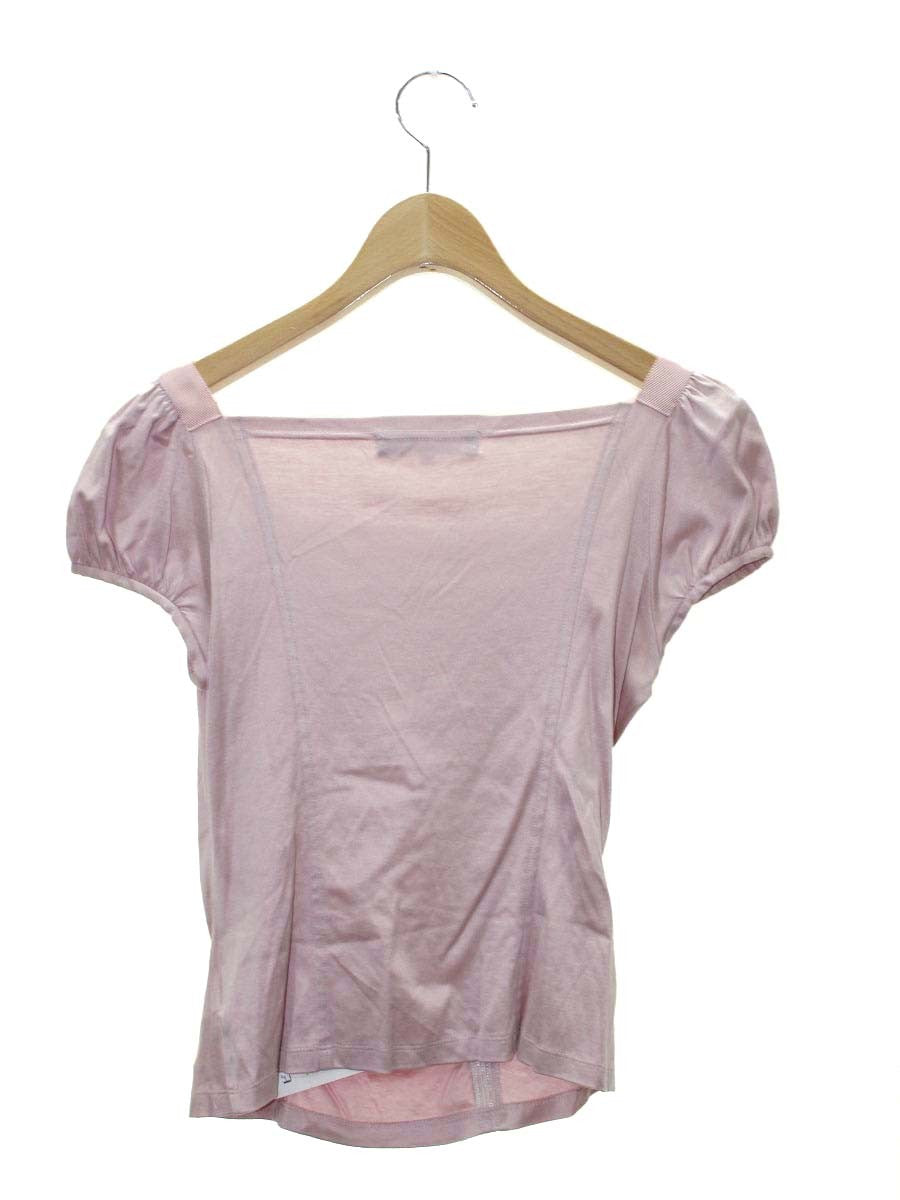エムズグレイシー 825338 Tシャツ カットソー 38 ピンク リボン IT7Z2JCGLLLD