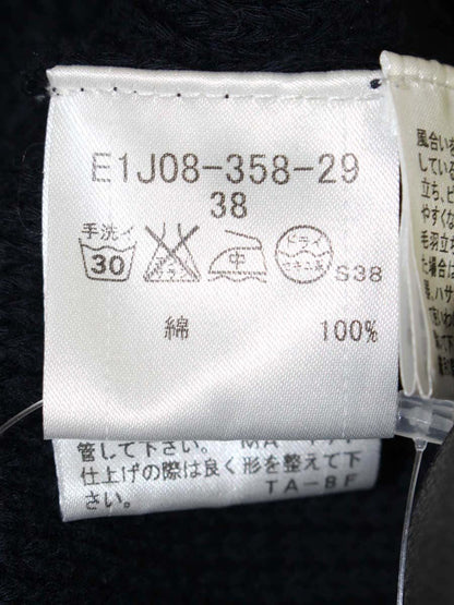 バーバリーブルーレーベル E1J08-358-29 ニットワンピース 38 ネイビー ケーブルニット IT3CIL56870O