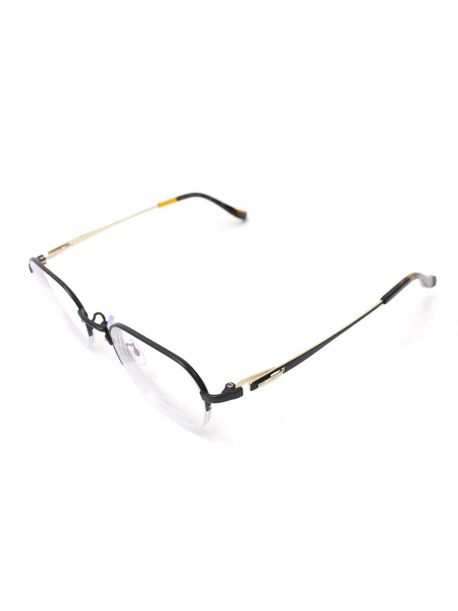 キオヤマト KT-495J メガネ ブラック/ブラウン ボストン メタルフレーム  ハーフリム べっ甲柄 ITC61DPBGUI8 【SALE】