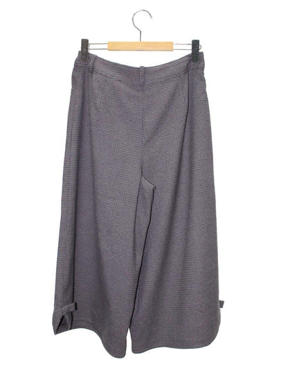 エムズグレイシー 726507 パンツ 38 グレー/ブラウン ハンドトゥース リボン ワイド ITAWO1KMXTYS