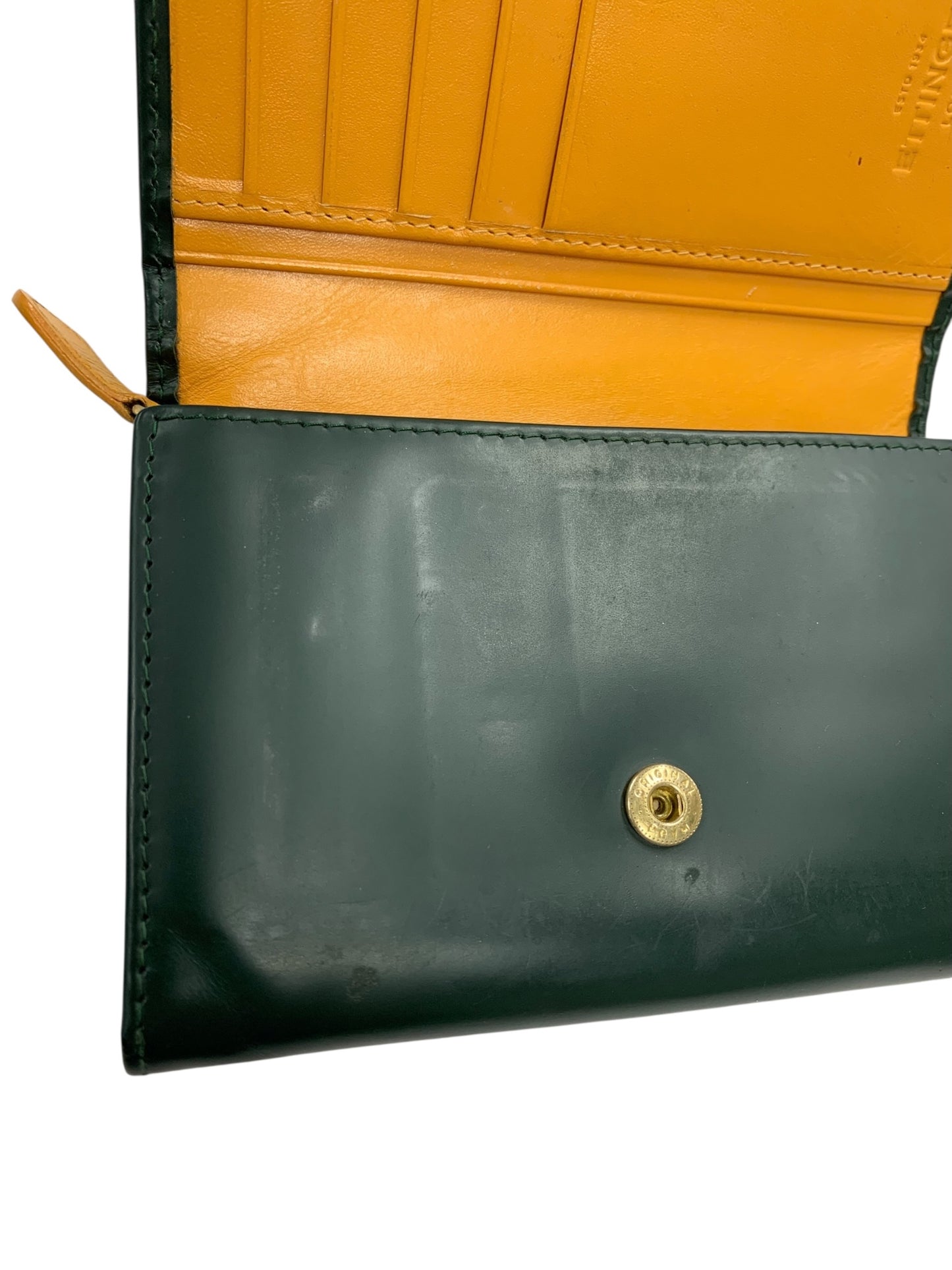 エッティンガー 二つ折り財布 グリーン レザー ITNX6UAG5ZE8