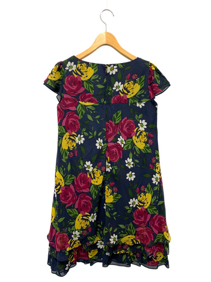 エムズグレイシー 421412 ワンピース 38 ネイビー フラワーモチーフ IT6UTUX2K2MG