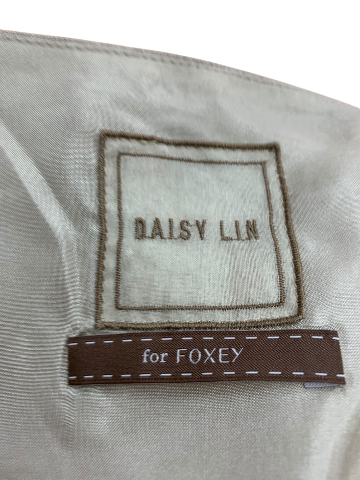 デイジーリン for フォクシー ワンピース DAILY TRAVEL PUFF 35986 40 ベージュ 麻 リボン IT0LSNDXL7LK
